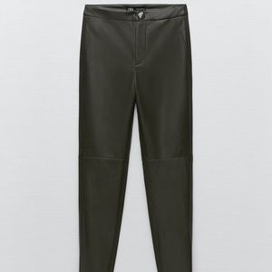 Zara FAUX LEATHER LEGGINGS